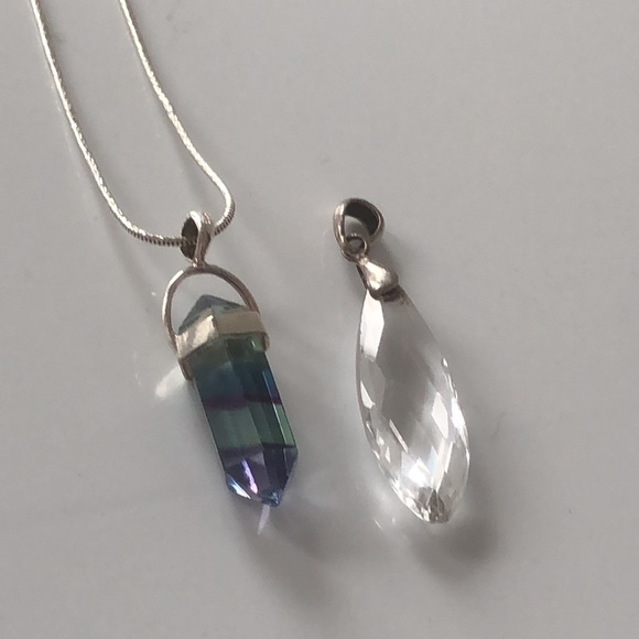 Silver Crystal Pendants - Picture 1 of 8